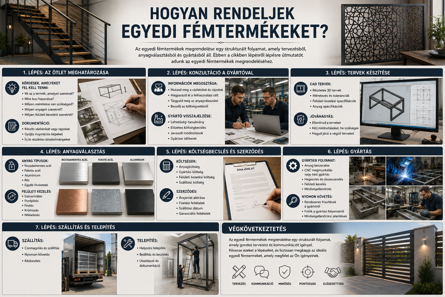 Hogyan Rendeljek Egyedi Fémtermékeket?