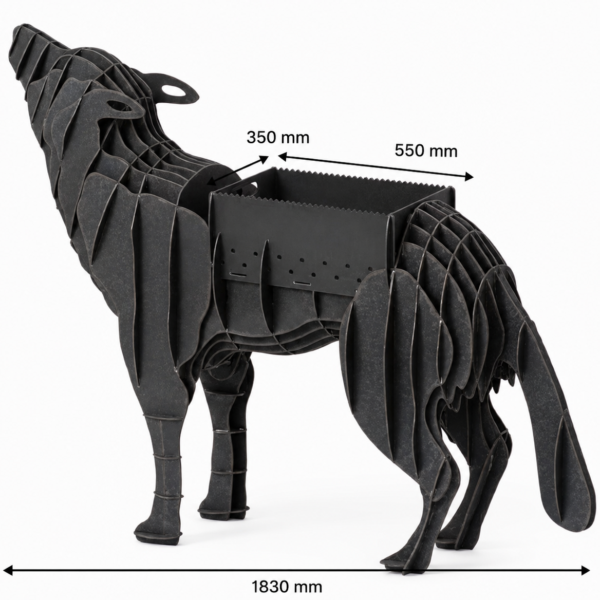 Lumina Wolf Fire Grill – Exlusive farkas mintás kerti grill - kép 4